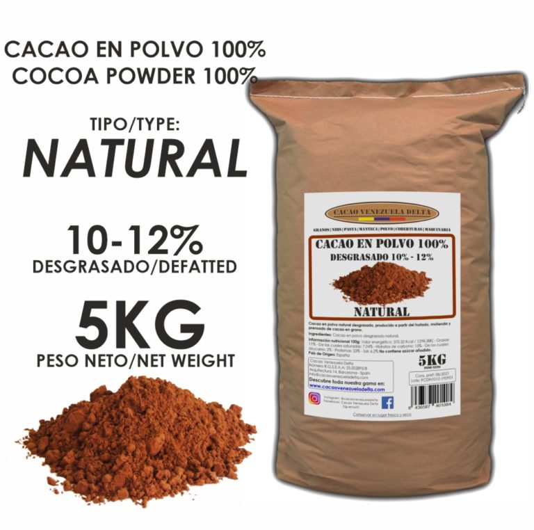 CACAO EN POLVO 1012 · NATURAL · 5KG Cacao Venezuela Delta